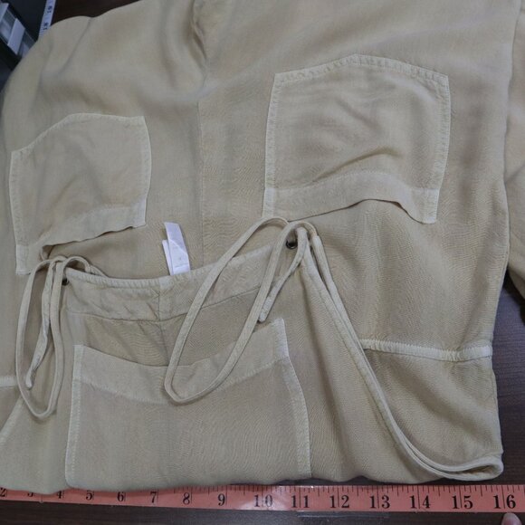 RVCA Jumpsuit Women S Beige Boho Utilitarian Cottagecore Rustic Earthy Gardening - Picture 15 of 16